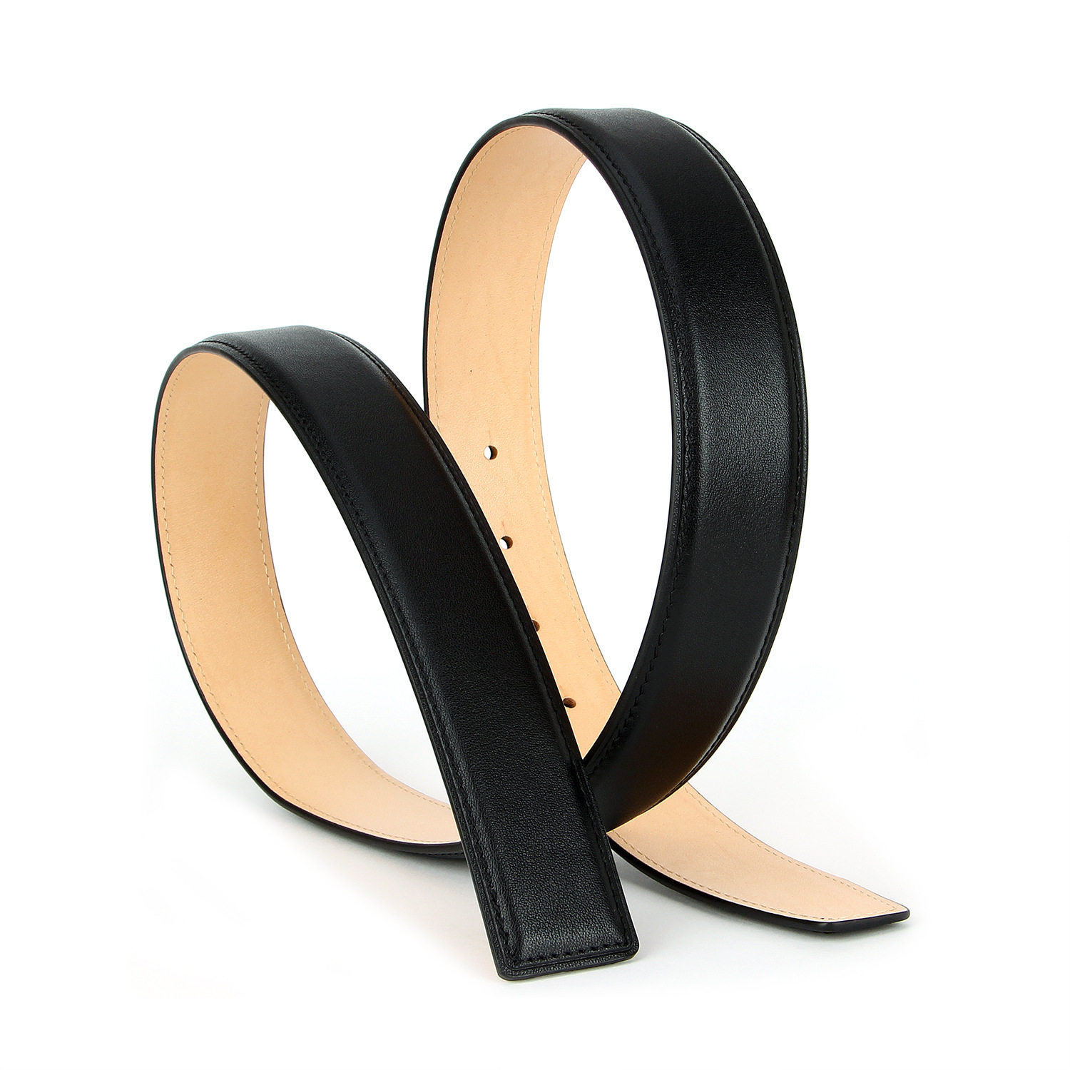 男士不带头皮带双面头层牛皮真皮腰带高档奢侈品牌替换带身34mm宽