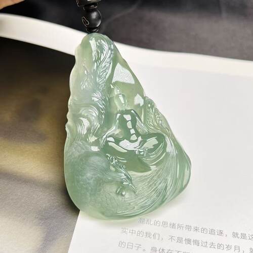 沁馨雅集 高冰晴水御凤观音牌吊坠 藏着东方禅意的温柔