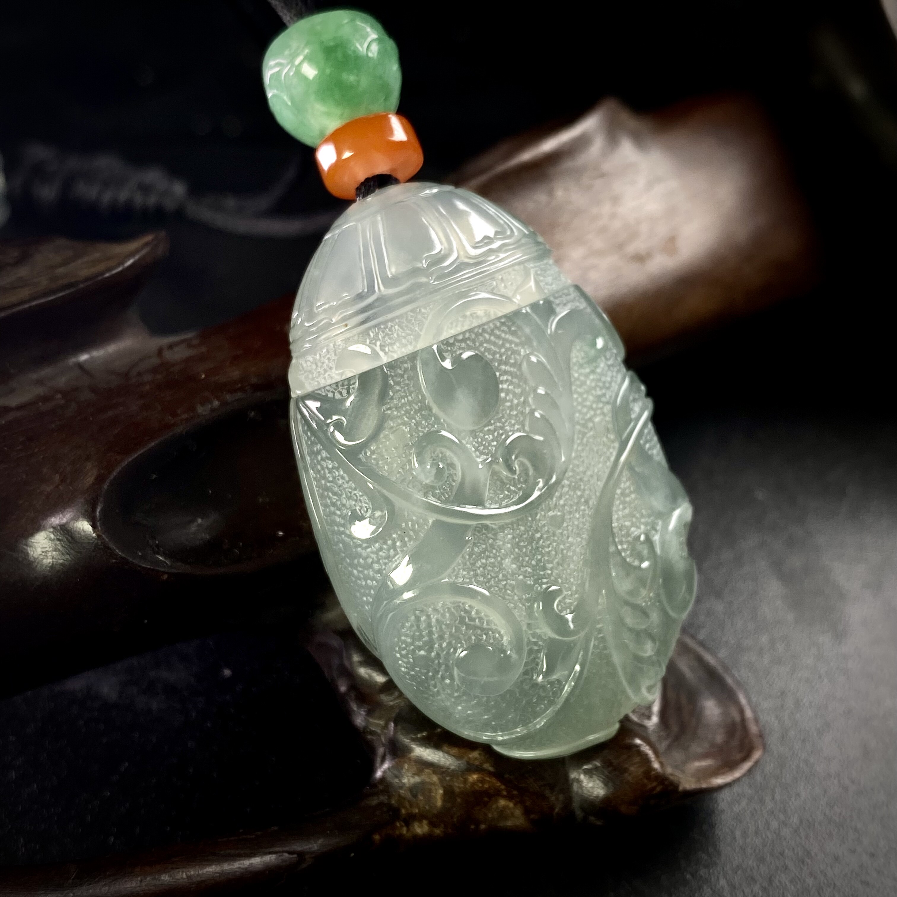 沁馨雅集 香囊吊坠玉瓶 天然高冰种翡翠老坑种起胶满色晴水底吊坠