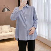 春春装 春秋上班工作服装 长袖 时尚 衬衣上衣条纹孕妇衬衫 2026孕妇装