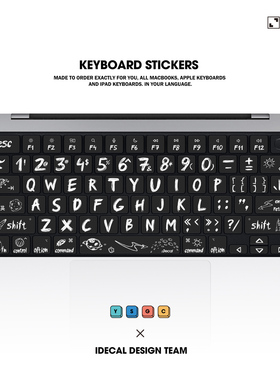 iDecal原色工场适用于macbookproair苹果笔记键盘贴13寸14按键膜
