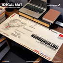 原色工场纽博格林桌垫防水隔热学习工作垫电脑鼠标垫PU皮革大桌垫