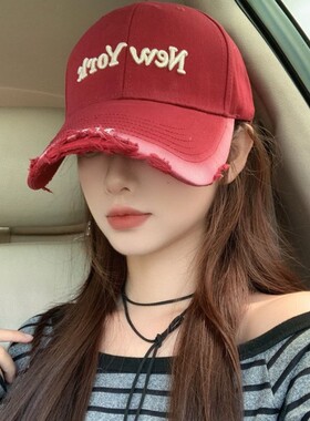 2025夏季新款韩版牛仔棒球帽子女情侣时尚百搭字母刺绣显脸小休闲