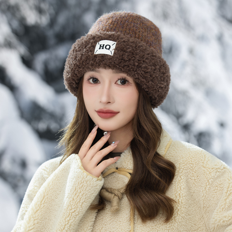 韩版秋冬季帽子女款加绒护耳保暖帽时尚百搭兔毛针织帽日系