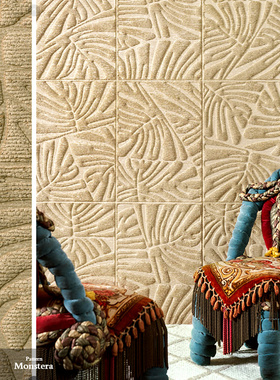 比利时ARTE进口墙布3D纺织面 植物图案43020 43021 43022 42023