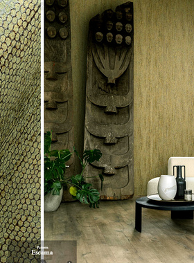 比利时进口现代简约轻奢风格蛇皮图案壁纸66030 66031 66032 033