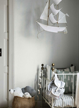 瑞典进口北欧风格儿童房蓝白色条纹墙纸6263 6265 6266 6276 6281