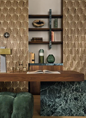 casamance法国进口壁布Mythique现代轻奢镶嵌工艺客玄关电视背景