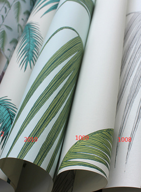 英国cole&son现代墙纸客厅 玄关棕榈树绿 蓝色壁纸66/2010 2012