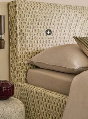 casamance法国进口面料Grey Hills现轻奢亚麻棉几何图案窗帘靠垫