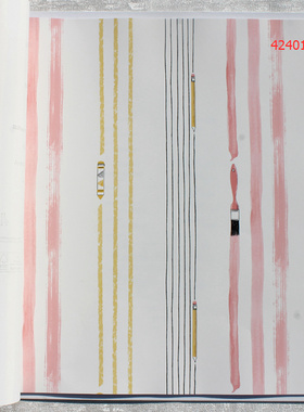 美国进口纯纸冒险岛儿童房彩条墙纸FA42401 FA42402 FA42404