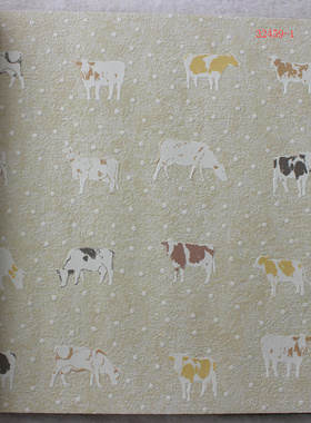 德国进口无纺布儿童房小牛图案壁纸32459-1 32459-2 32459-3 -4