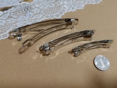 diy饰品配件CLIP PARIS三片式弹簧夹发夹配件