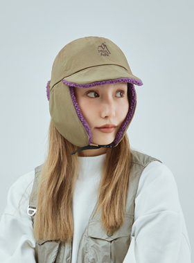 theMADHATcher 「山野之旅」撞色抓绒骑行帽双檐保暖护耳帽雷锋帽