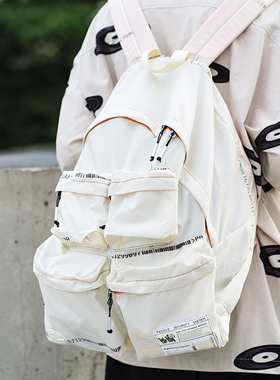 theMADHATcher「安全气囊」休闲双肩包学生旅游拉链背包多口袋