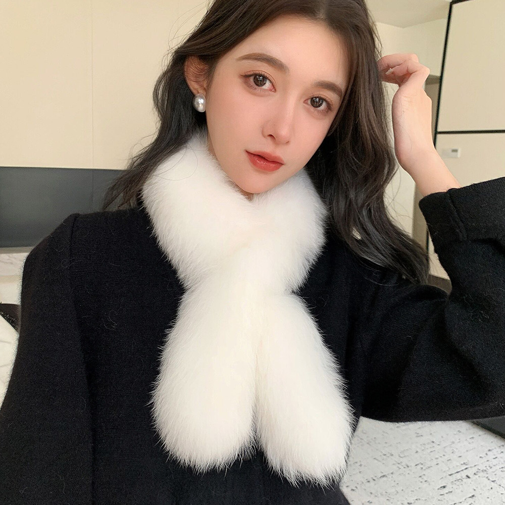 狐狸毛双面围巾网红同款交叉百搭纯色皮草围脖女保暖圆柱围巾,服饰配件/皮带/帽子/围巾,围巾/丝巾/披肩,淘宝优惠券,粉丝福利购,淘宝优惠卷