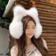 狐狸毛带猫耳朵耳包女士可爱保暖旅行显脸小耳罩暖耳耳捂秋冬新款
