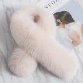 爆款 韩国秋冬女 夹子款 特价 狐狸毛围巾围脖狐狸毛领子皮草围巾长款