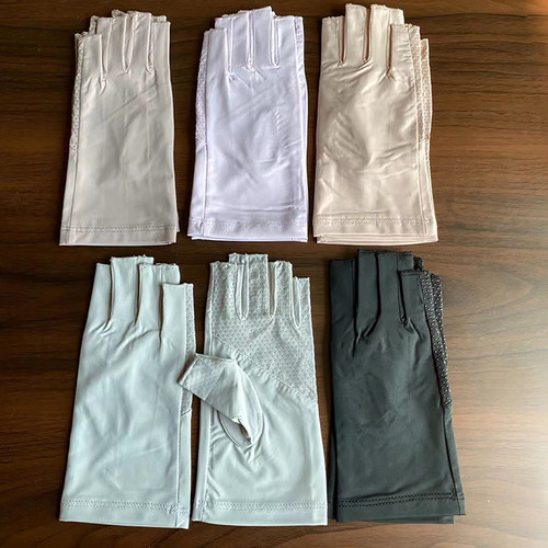 麦田鹿半指手套冰丝防紫外线美甲