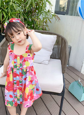 童装童装花色夏威夷沙滩裙