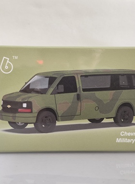 596 雪佛兰1:64VAN军绿色和迷彩色 仿真合金面包车汽车模型包邮