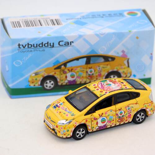 Tiny微影玩具 1 64 丰t田Prius普锐斯 TVBuddy 涂装玩具车摆件