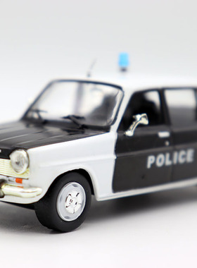 外贸1 43 合金车 SIMCA 1100 西姆卡汽车 法国警车模型玩具车摆件