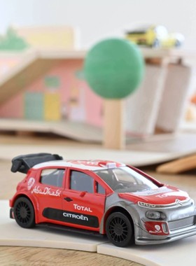 1 64 合金车 Citroen C3 WRC 雪铁龙C3拉力赛车模型玩具摆件