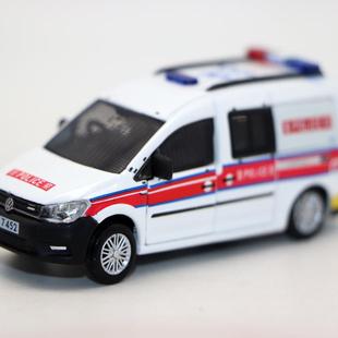 微影玩具1 Caddy 香港警车模型合金摆件 Tiny 大众开迪
