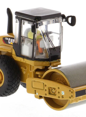 DM工程车1/87 Cat CS56卡特单钢轮压路机合金仿真模型HO摆件85246