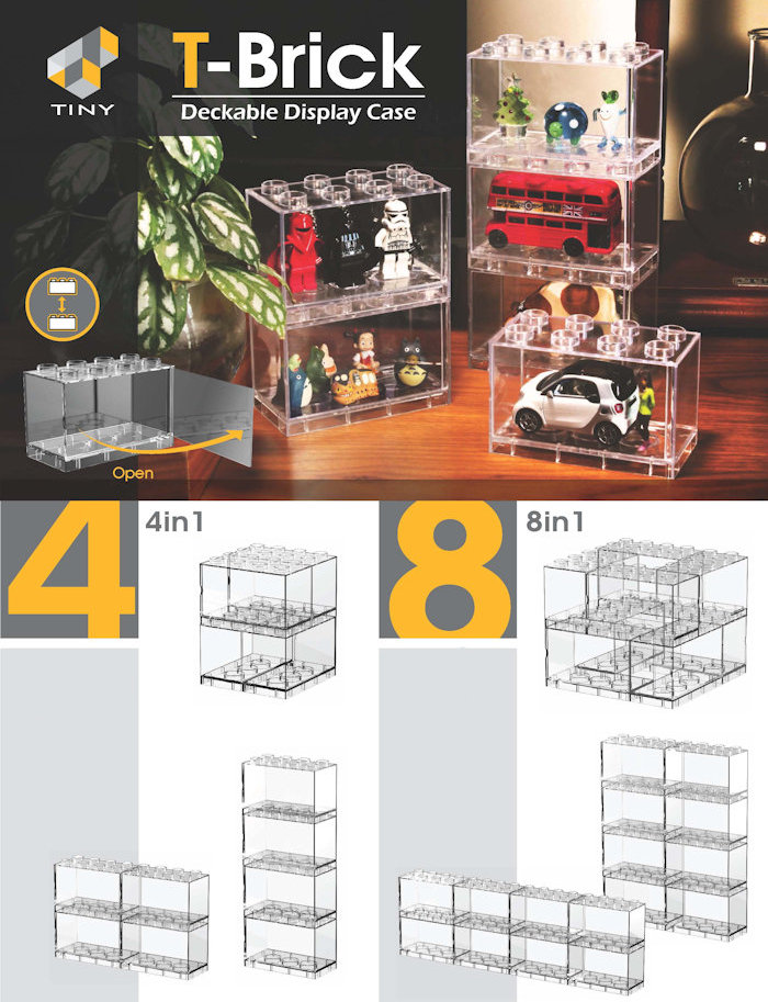 微影玩具车透明展示盒拼装组合