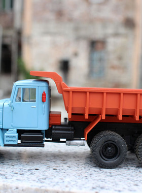 外贸1/43合金车 KRAZ 222B 克拉斯重型卡车老式运输车自卸车模型