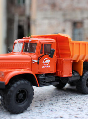 外贸1/43合金车 KRAZ 255 Dump Truck 克拉斯重型卡车自卸车模型