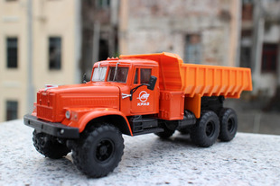 外贸1/43合金车 KRAZ 255 Dump Truck 克拉斯重型卡车自卸车模型