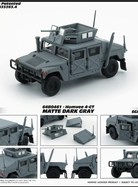BMC 1/64 合金 悍马Humvee 4-CT钢铁巨兽军车战地车玩具模型摆件