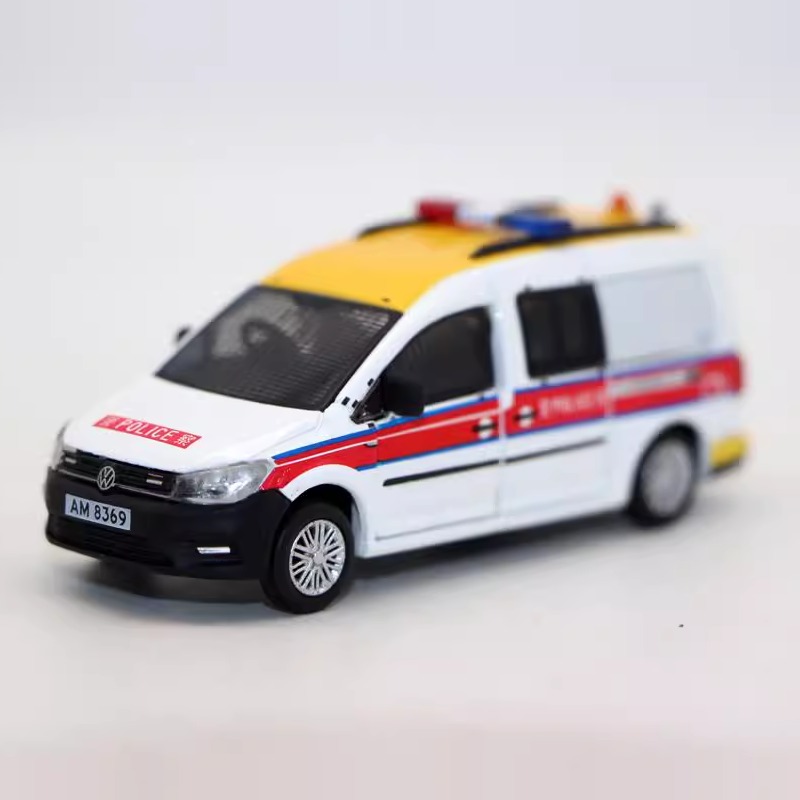 Tiny 61微影玩具1 64 VW Caddy大众开迪香港机场警区警车模型摆件