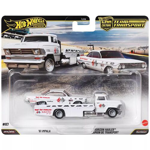 风火轮金标汽车文化1/64 雪佛兰羚羊Impala 运输车队平板拖车模型