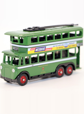 英国巴士Karrier E6 Bus双层大巴无轨电车合金复古玩具车收藏