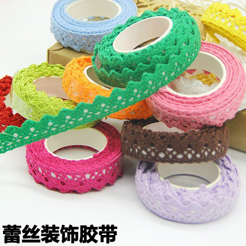 田园风DIY手工布艺自粘花边 带胶棉花边 单色蕾丝花边装饰胶带,居家布艺,花边,淘宝优惠券,粉丝福利购,淘宝优惠卷