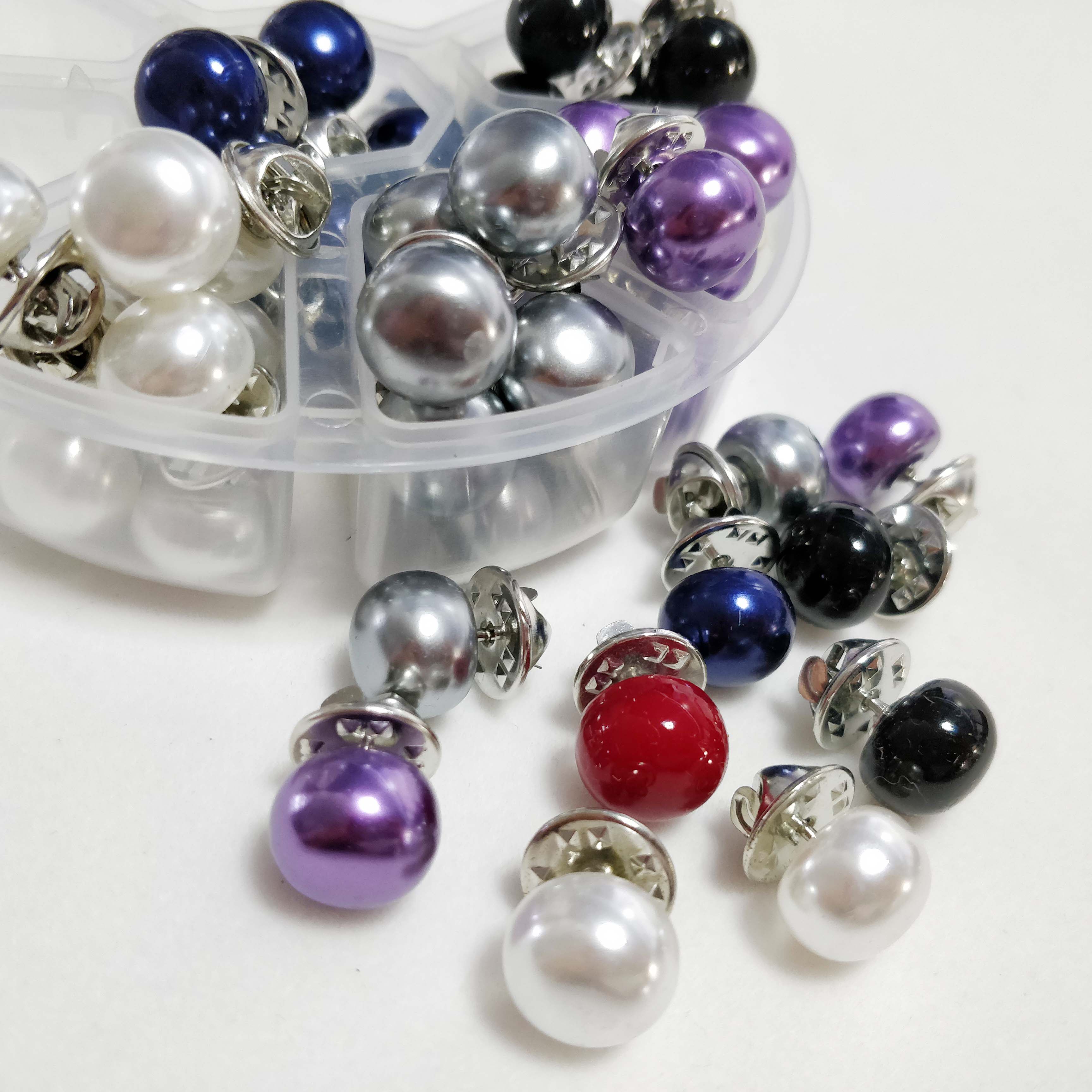 노출 방지 진주 단추 셔츠 숨겨진 단추 바느질이 필요 없는 보이지 않는 단추 의류 브로치 셔츠 고정 칼라 장식 단추