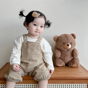 背带裤 T恤 爬服两件套 男女宝宝连体衣超萌哈衣长袖 婴儿衣服春秋装