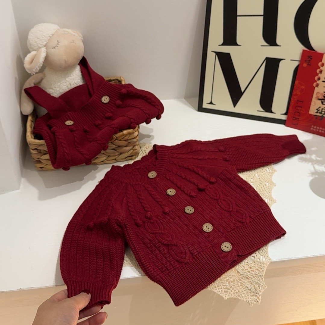 韩系婴儿开衫百天公主宝宝外套1-3周岁女童针织衫背带裤周岁套装,童装/婴儿装/亲子装,毛衣/针织衫,淘宝优惠券,粉丝福利购,淘宝优惠卷