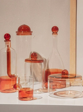 O.RoseLif北欧茶具泡茶壶高硼硅耐热玻璃水壶六件套储物罐水杯