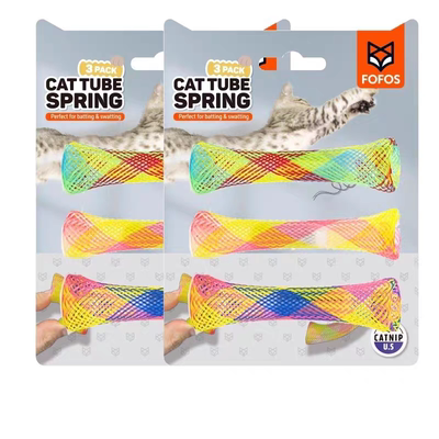 两只福狸弹簧管3只装猫玩具
