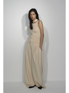 UNCHATGRIS 24SS 针织挂脖吊带上衣