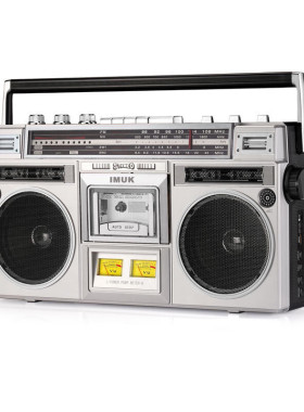 IMUK全新复古款录音机老式磁带机U盘蓝牙音响FM收音机双声道4喇叭