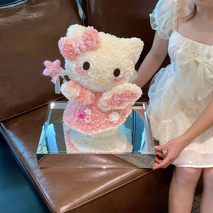 永生花哈喽hellokitty凯蒂KT猫礼盒摆件情人节礼物送女友闺蜜生日