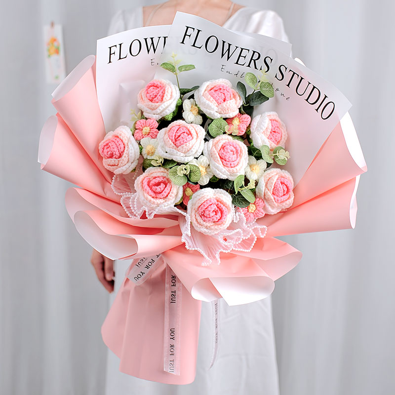 毛线花束成品送女友妈妈
