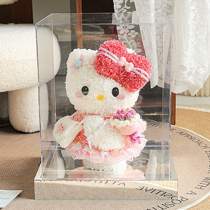 永生花告白hellokitty凯蒂KT猫摆件礼盒情人节送女友闺蜜生日礼物