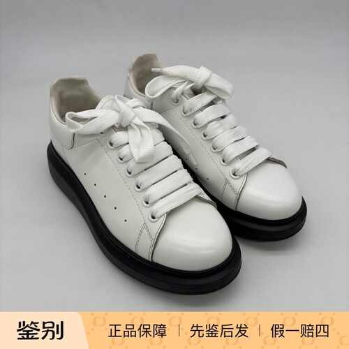 杭州米兰坊名牌寄售店 Alexander McQueen 麦昆 黑底女士小白鞋